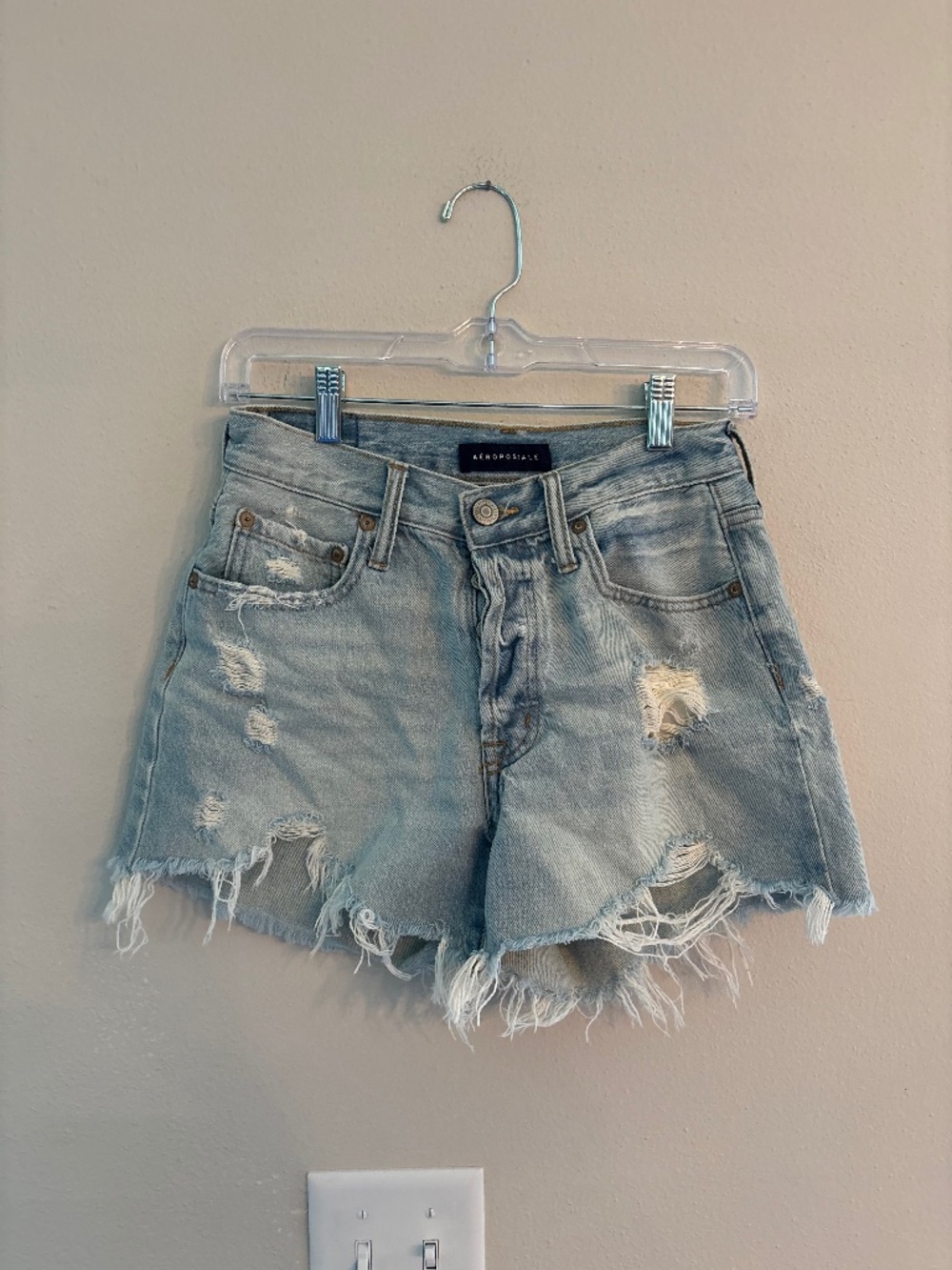 Aeropostale High Waisted Denim Shorts